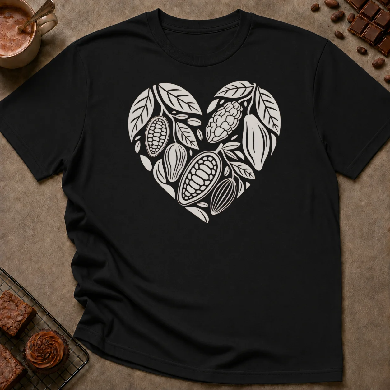 Chocolate Heart Graphic T-Shirt - Image 2