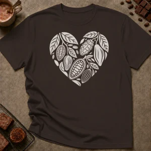 Chocolate Heart Graphic T-Shirt - Image 1