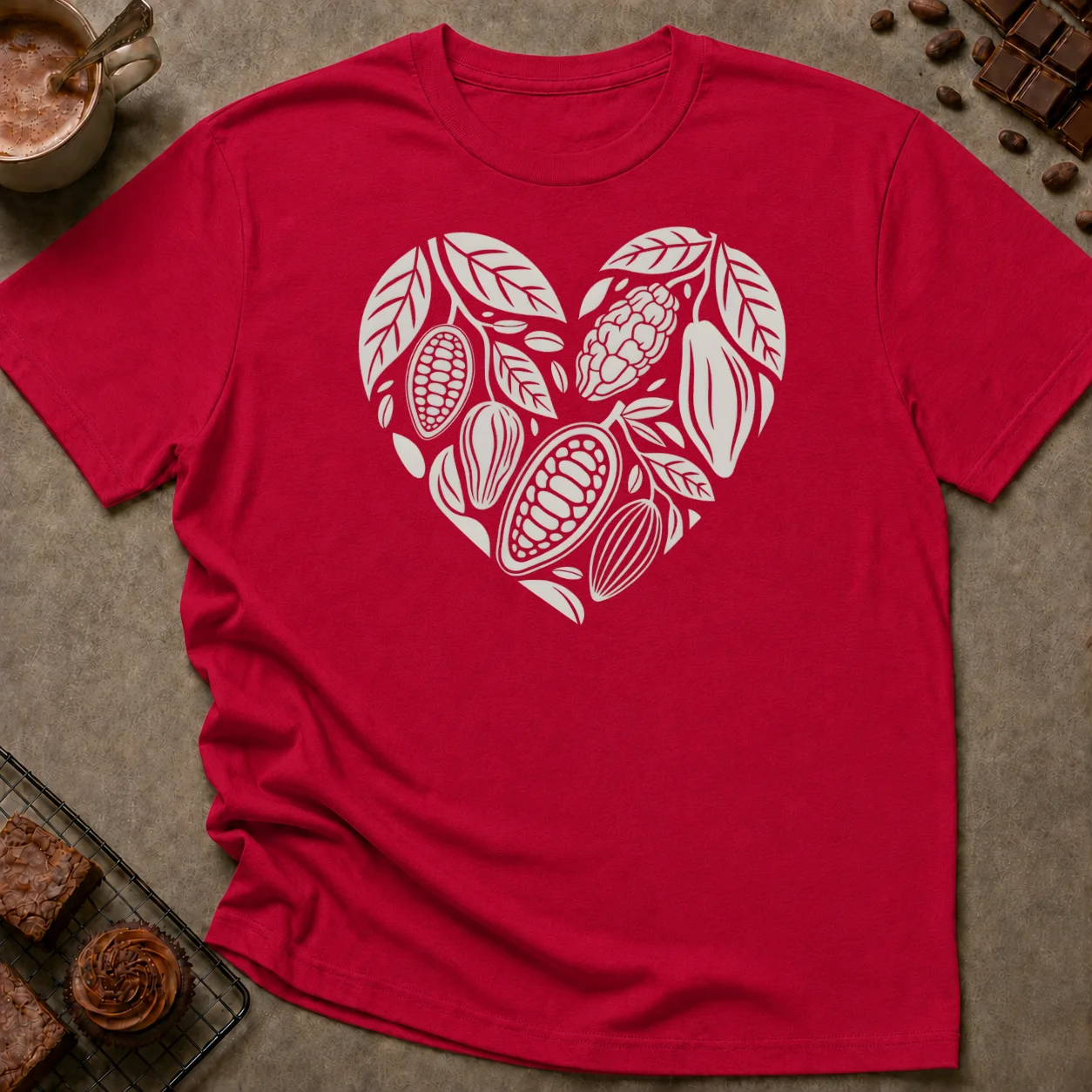 Chocolate Heart Graphic T-Shirt - Image 6