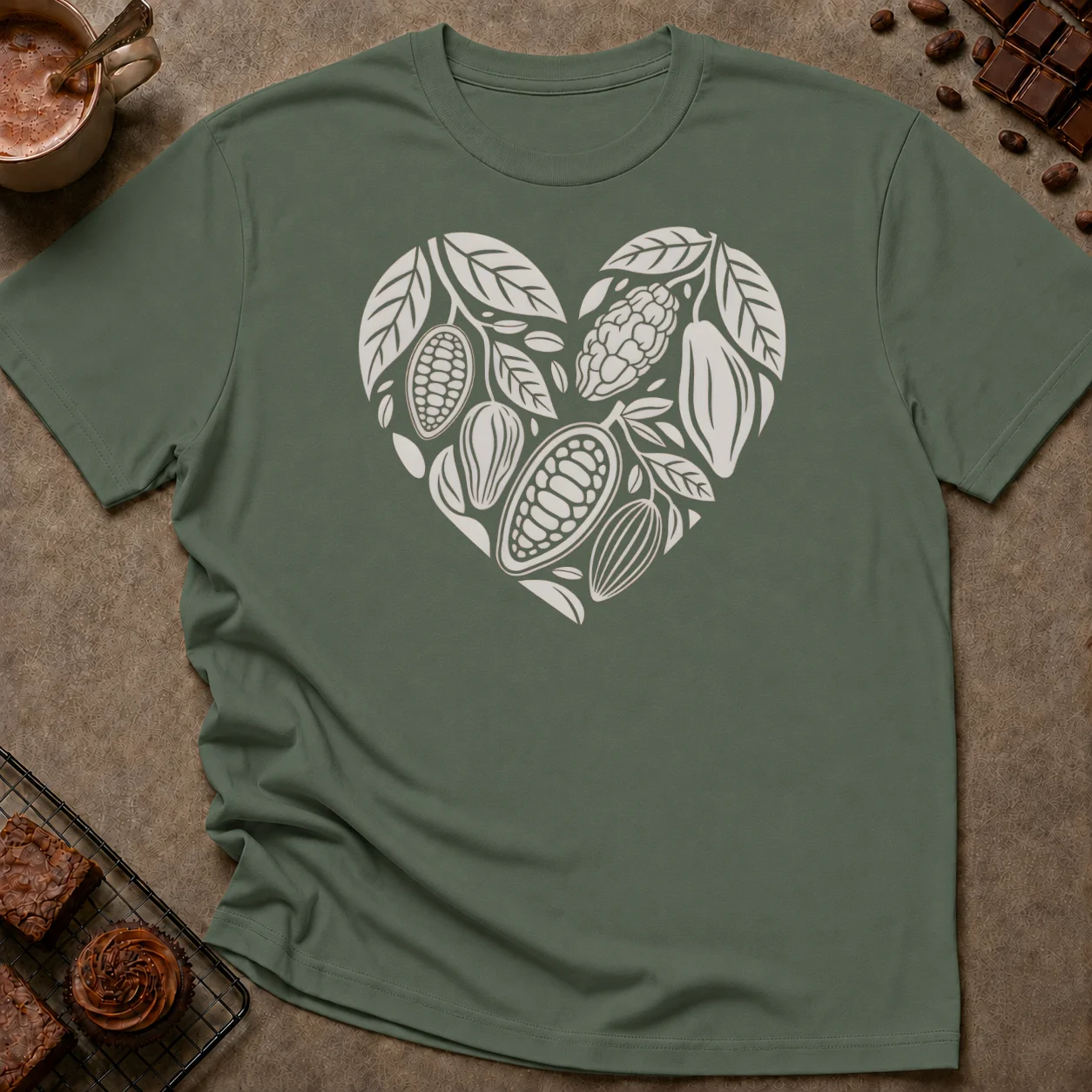 Chocolate Heart Graphic T-Shirt - Image 5