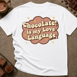Chocolate is My Love Language T-Shirt - Image 6