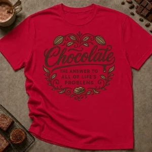 Chocolate The Answer T-Shirt - Image 3