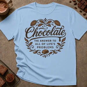 Chocolate The Answer T-Shirt - Image 1