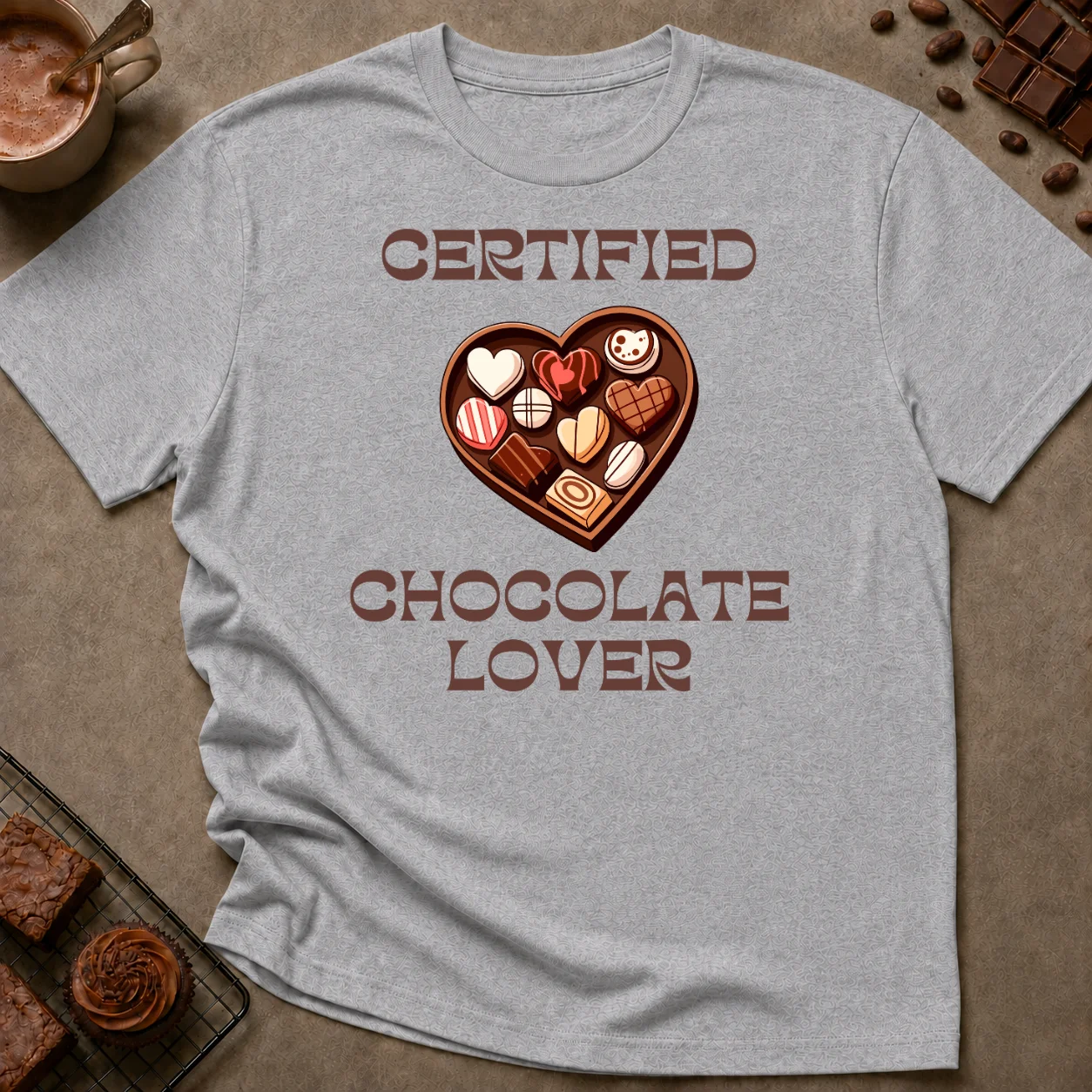 Certified Chocolate Lover T-Shirt - Image 1