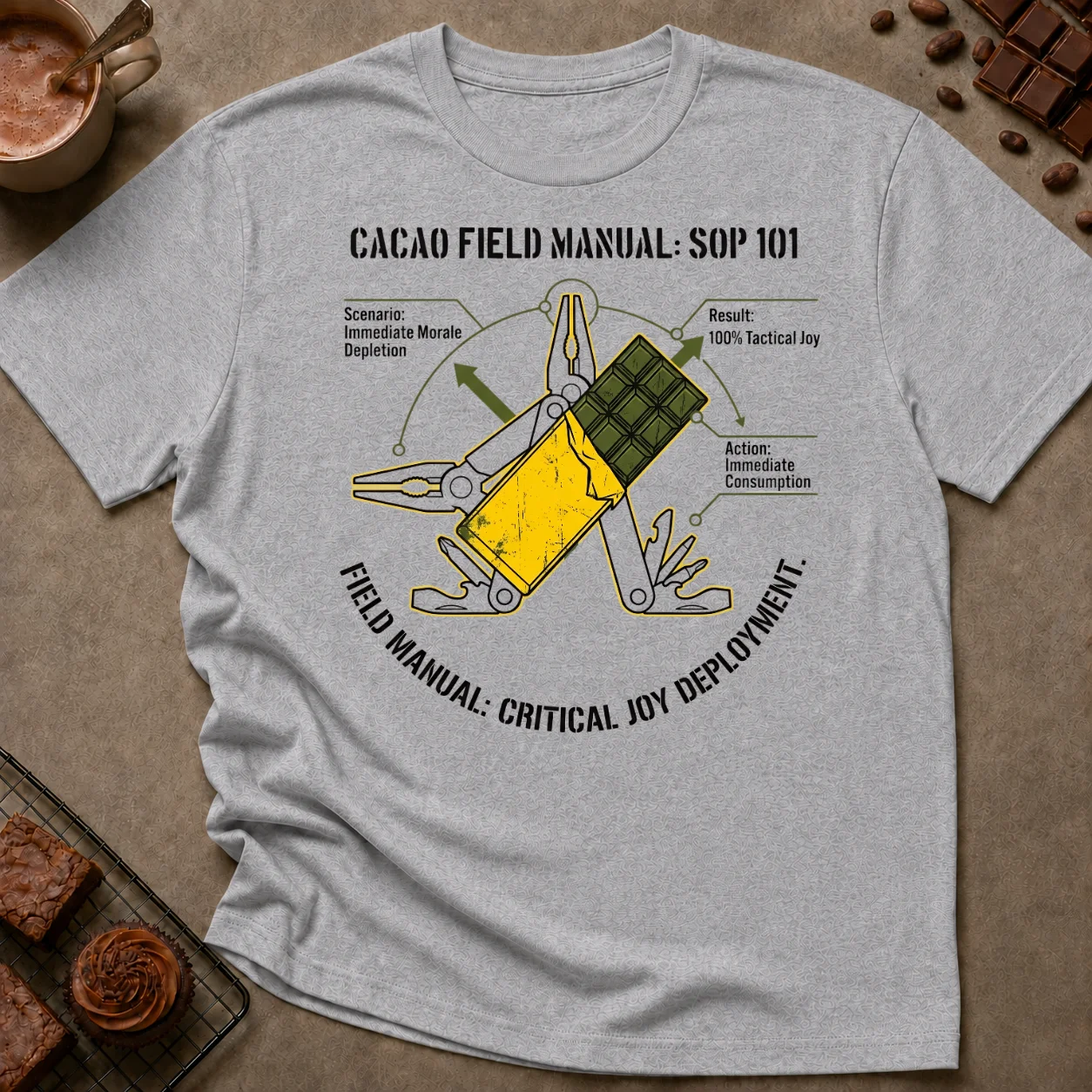 Cacao Field Manual T-Shirt - Image 1