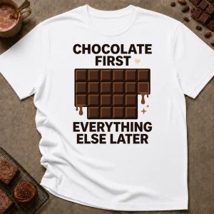Chocolate First T-Shirt - Image 5