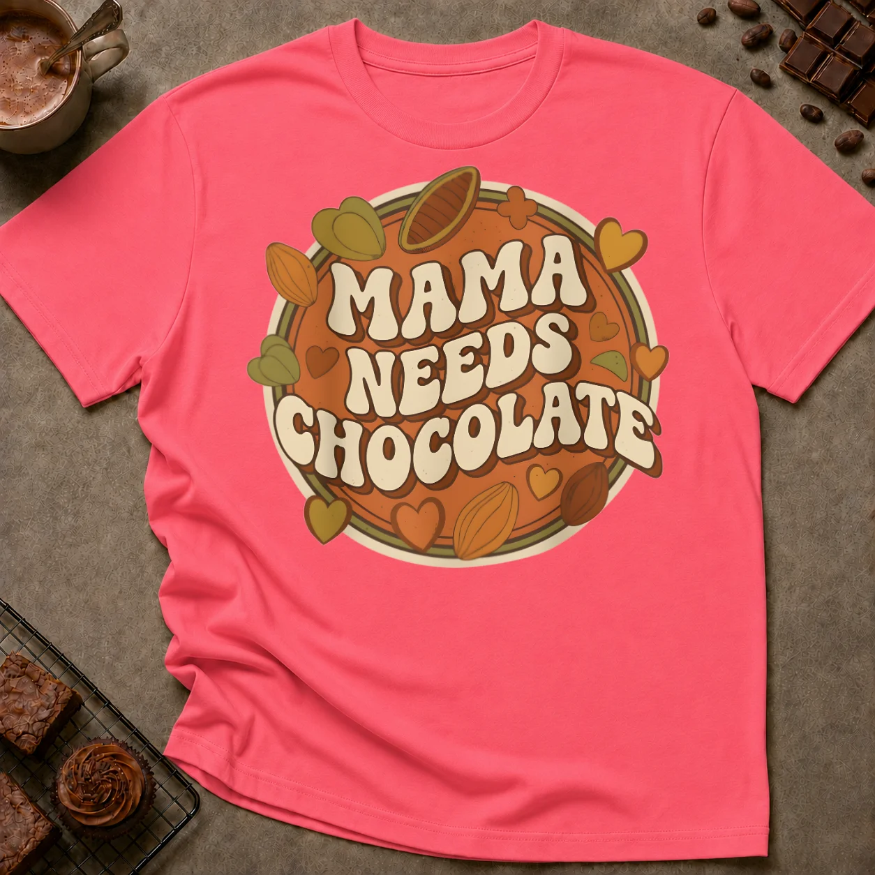 Mama Needs Chocolate T-Shirt - Image 2