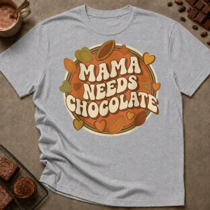 Mama Needs Chocolate T-Shirt - Image 4
