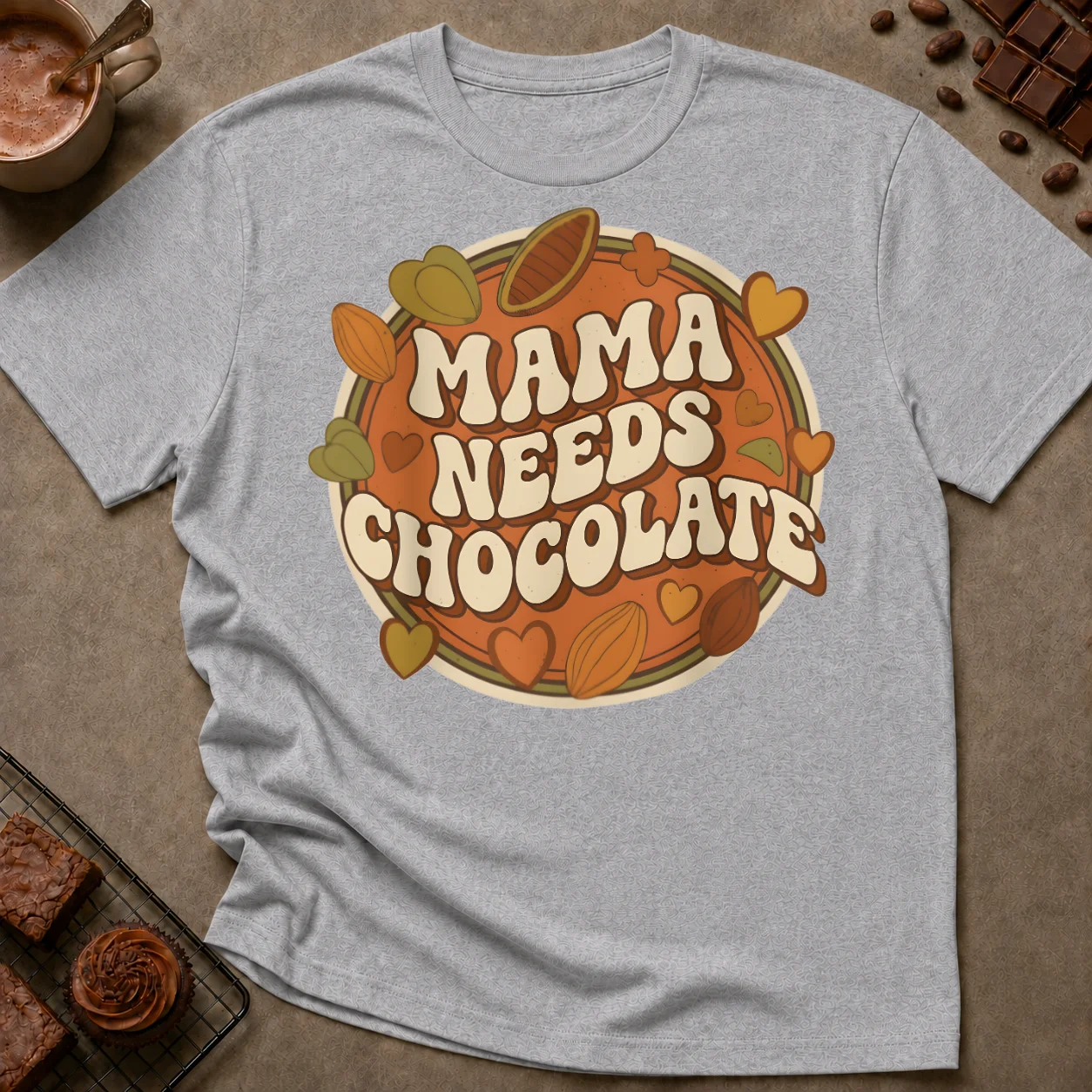Mama Needs Chocolate T-Shirt - Image 4