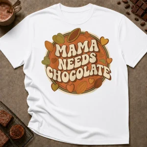 Mama Needs Chocolate T-Shirt - Image 6
