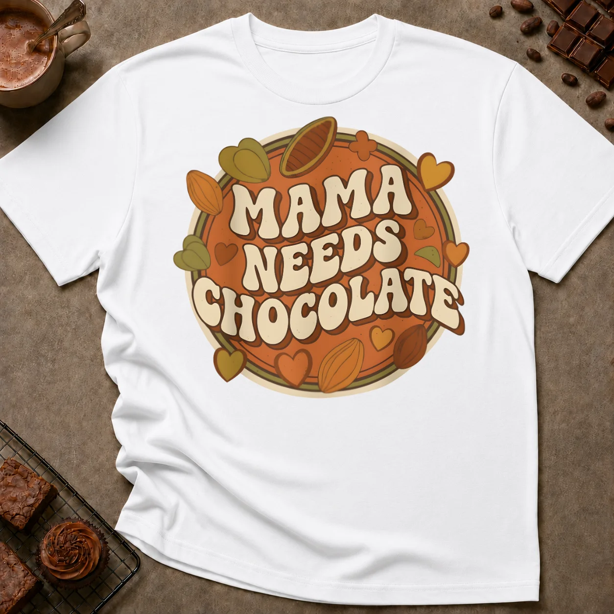 Mama Needs Chocolate T-Shirt - Image 6