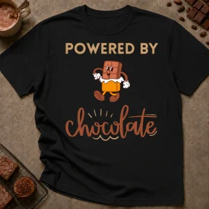 Powered by Chocolate T-Shirt - Image 1
