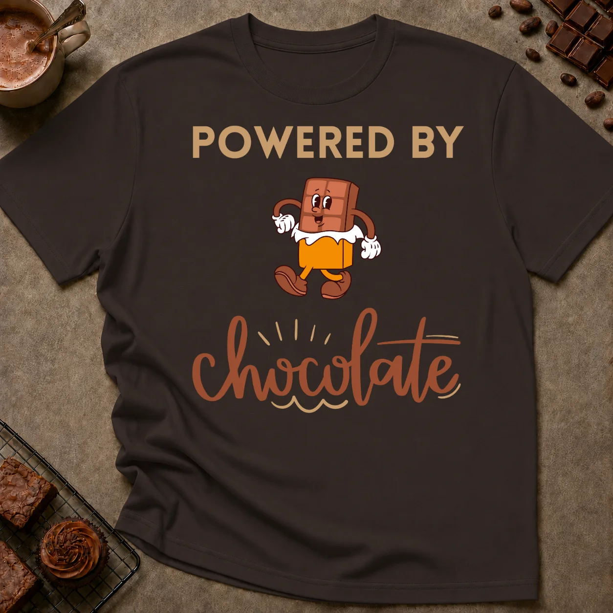 Powered by Chocolate T-Shirt - Image 3