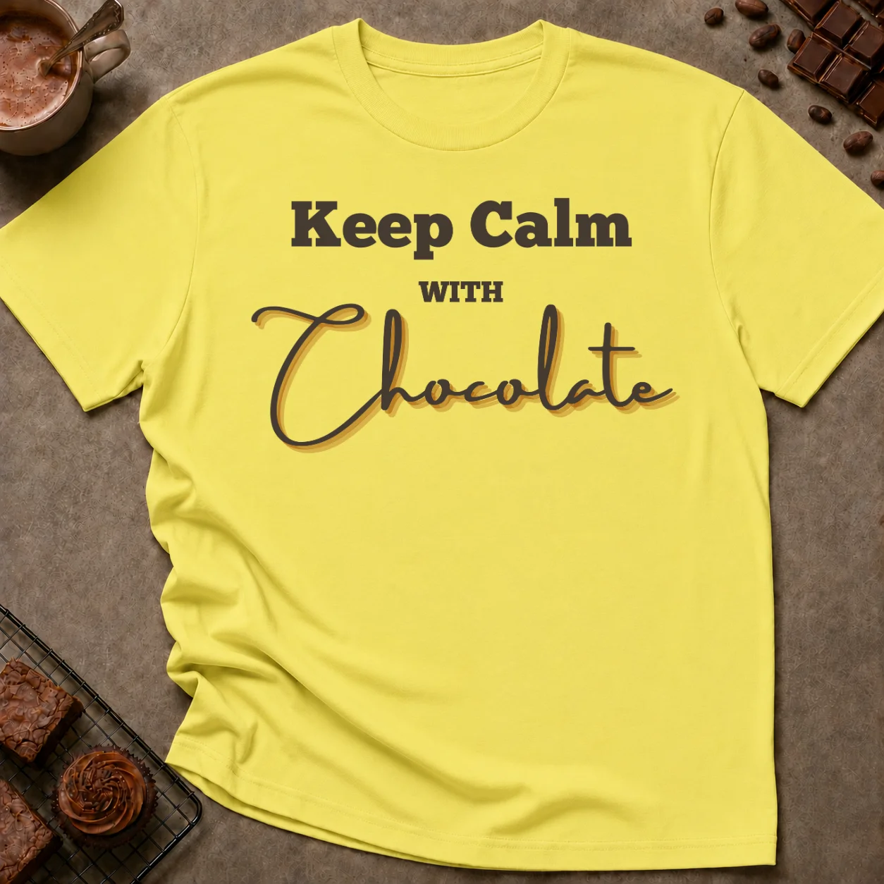 Keep Calm With Chocolate T-Shirt - Image 4
