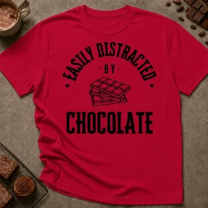 Easily Distracted by Chocolate T-Shirt - Image 3
