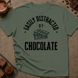 Easily Distracted by Chocolate T-Shirt - Image 2