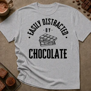 Easily Distracted by Chocolate T-Shirt - Image 1