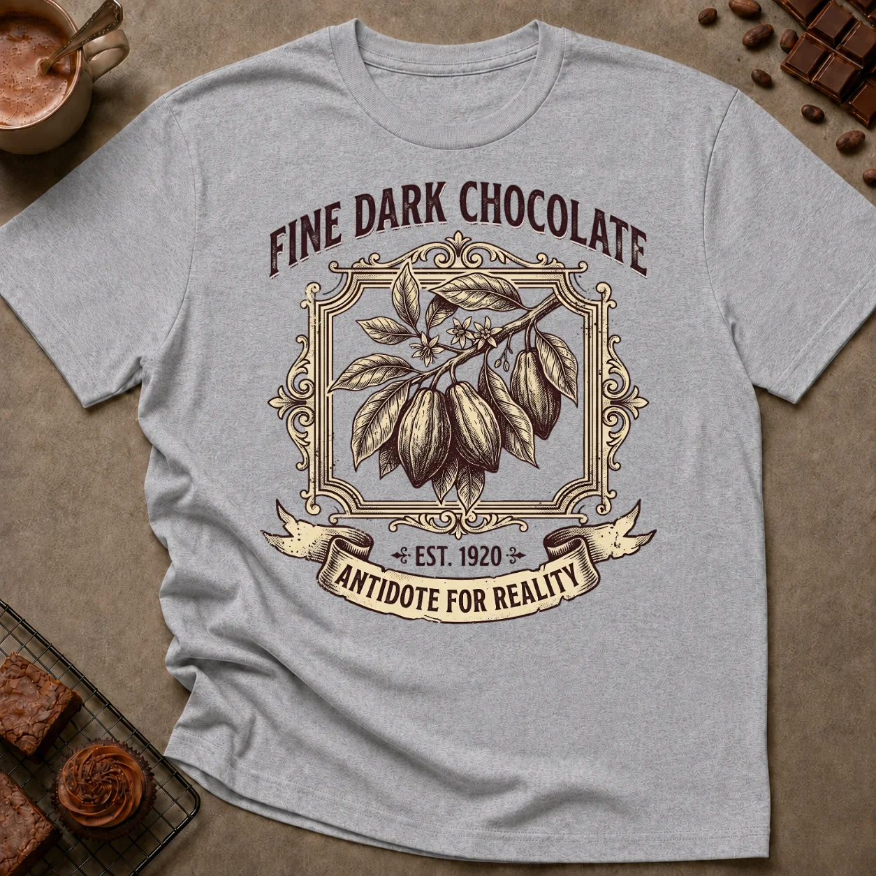 Fine Dark Chocolate T-Shirt - Image 1