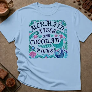 Mermaid Vibes Chocolate Highs T-Shirt - Image 1